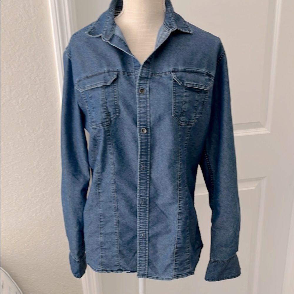 Truth.Substance Common Sense Blue Denim Button-Up Shirt